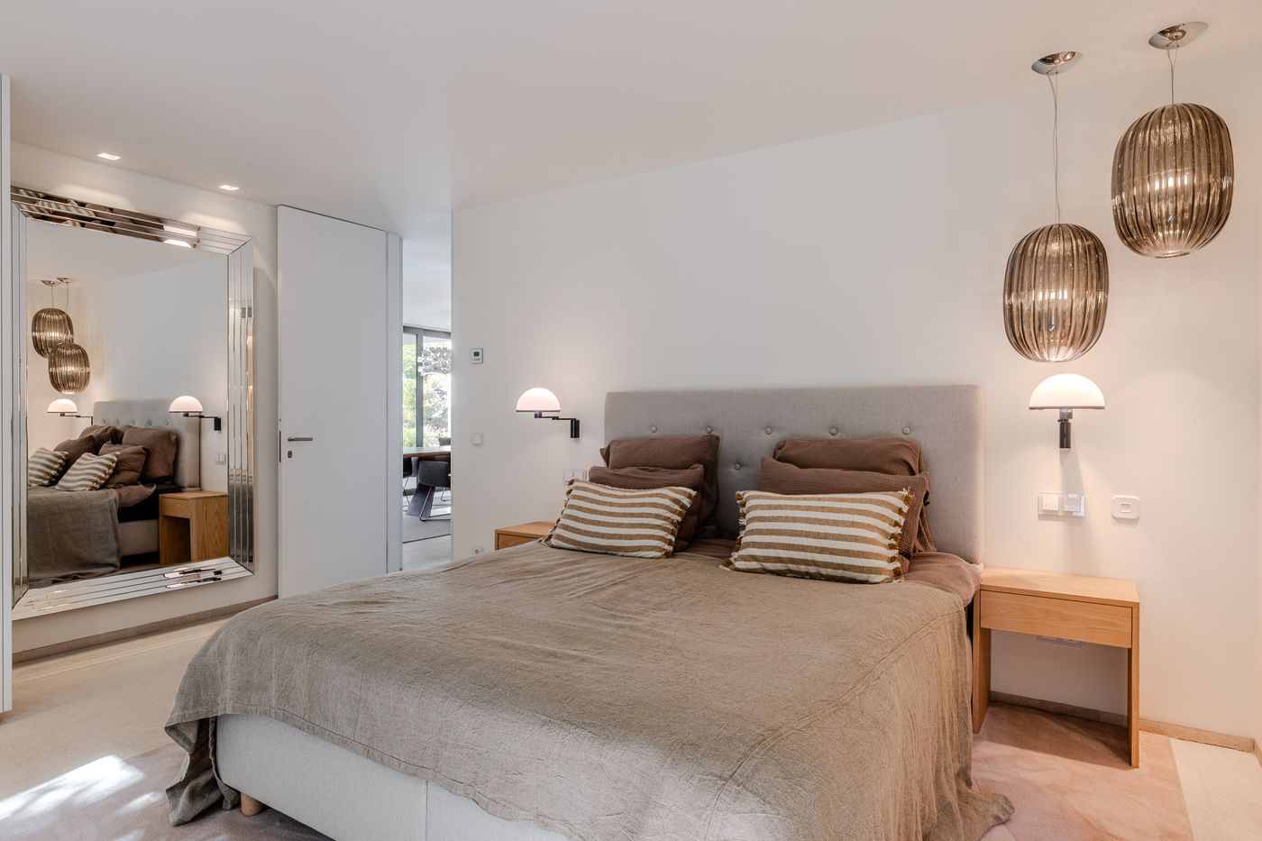 Guest suite framed by the sea view