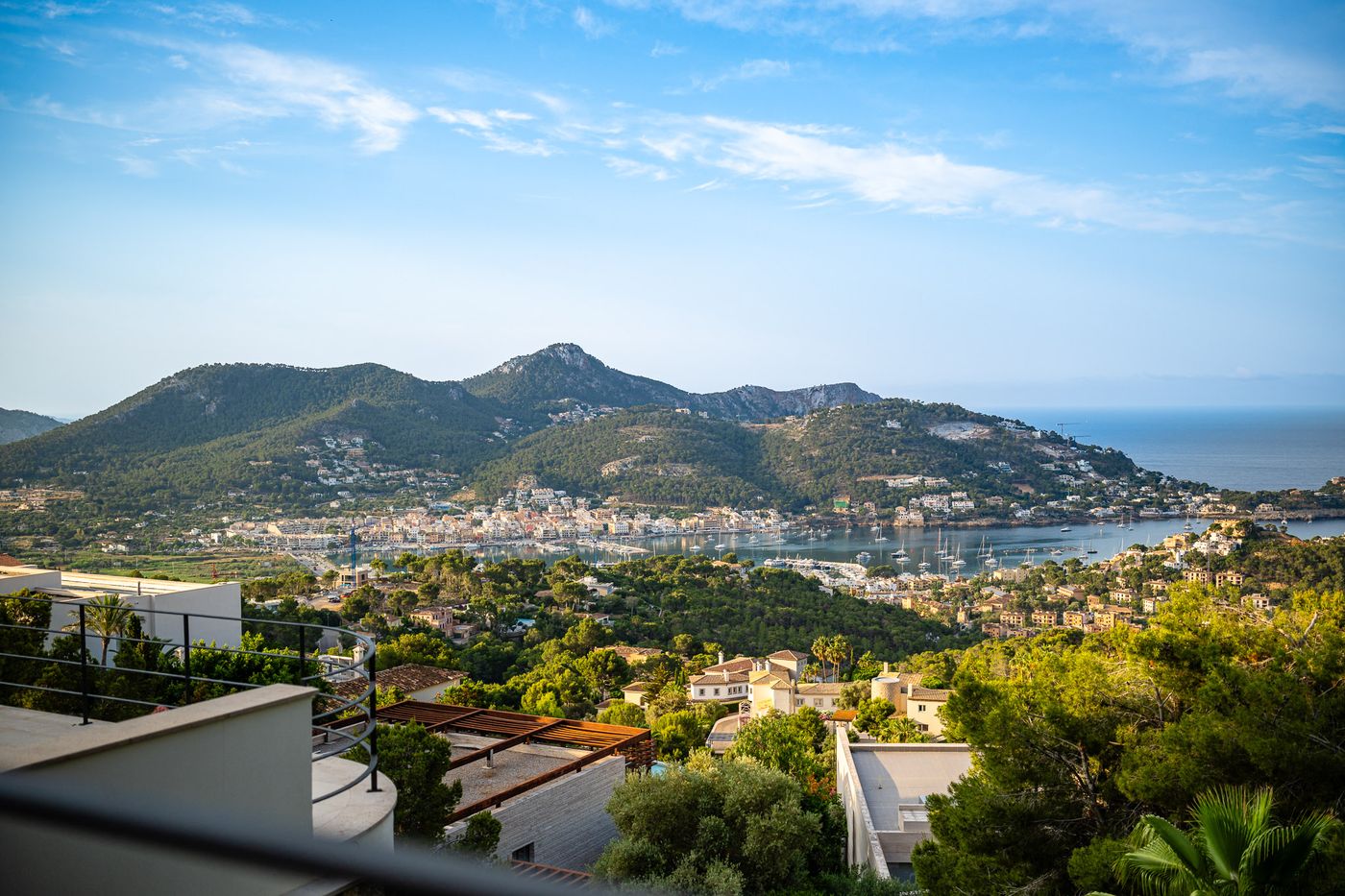 View over the bay and harbour of Port d'Andratx